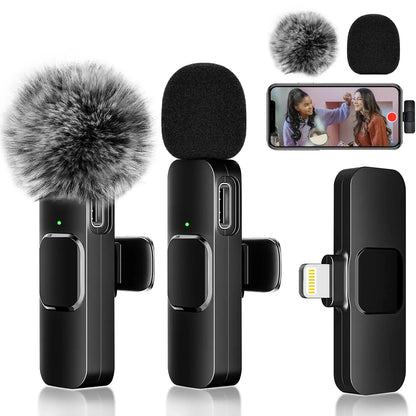 2-Pack Wireless Lavalier Clip-On Microphones