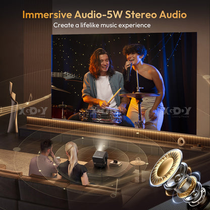 4K Smart Projector 18000 Lumen LED 1080P Wifi Bluetooth UHD Home Theater US