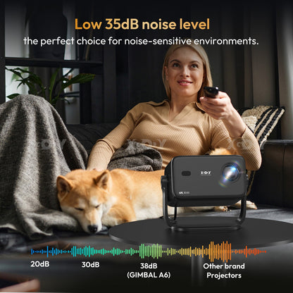 4K Smart Projector 18000 Lumen LED 1080P Wifi Bluetooth UHD Home Theater US